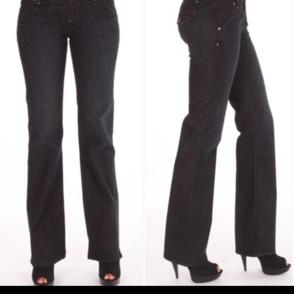 Paige foothill dark blue straight leg jeans size 30